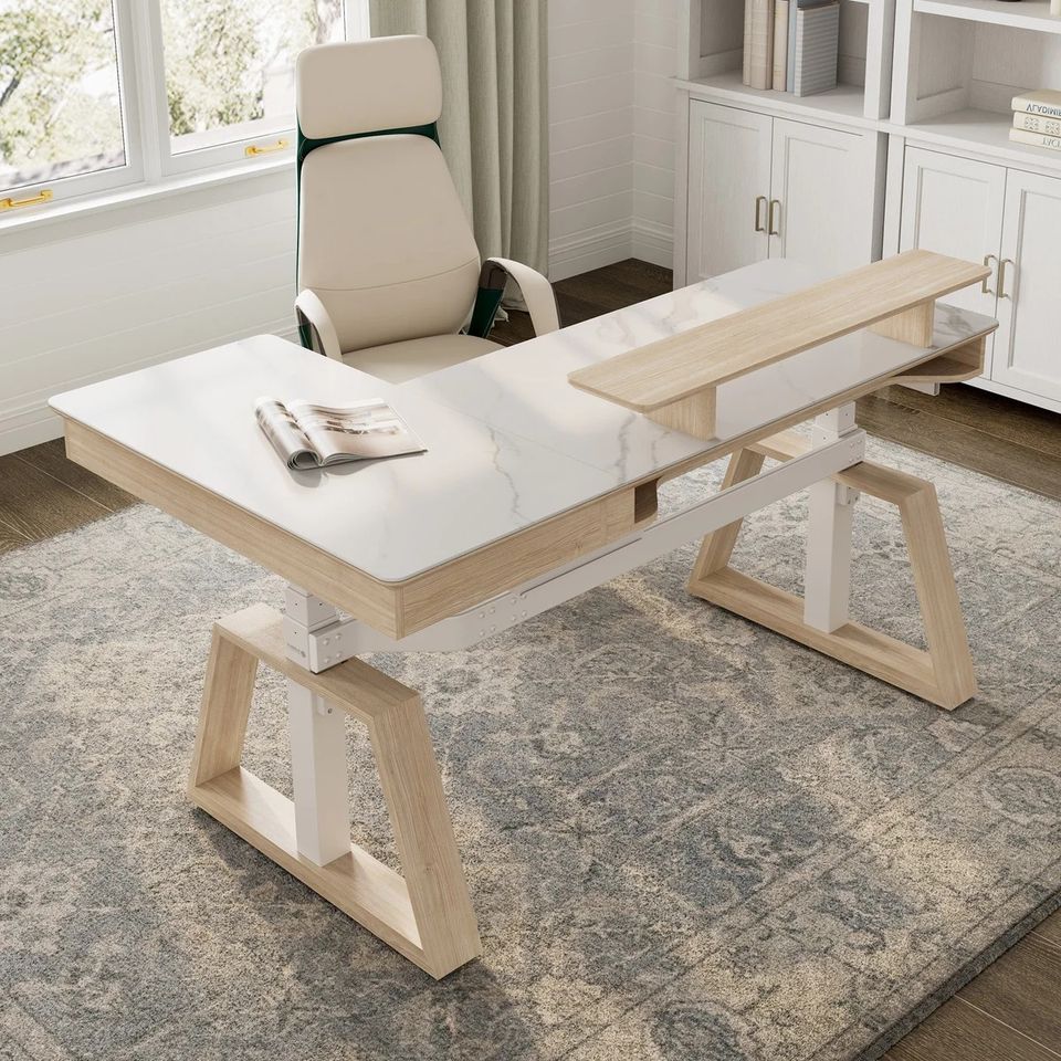 Eureka Ergonomic Ark 63” x 39” L-shaped Executive Adjustable Desk