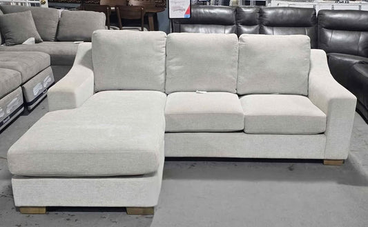 Thomasville Dillard 2-piece Fabric Sofa with Reversible Chaise - Light Gray