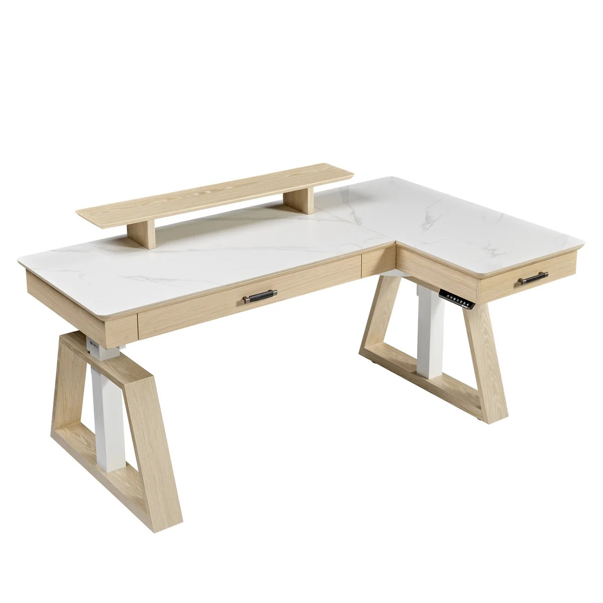 Eureka Ergonomic Ark 63” x 39” L-shaped Executive Adjustable Desk
