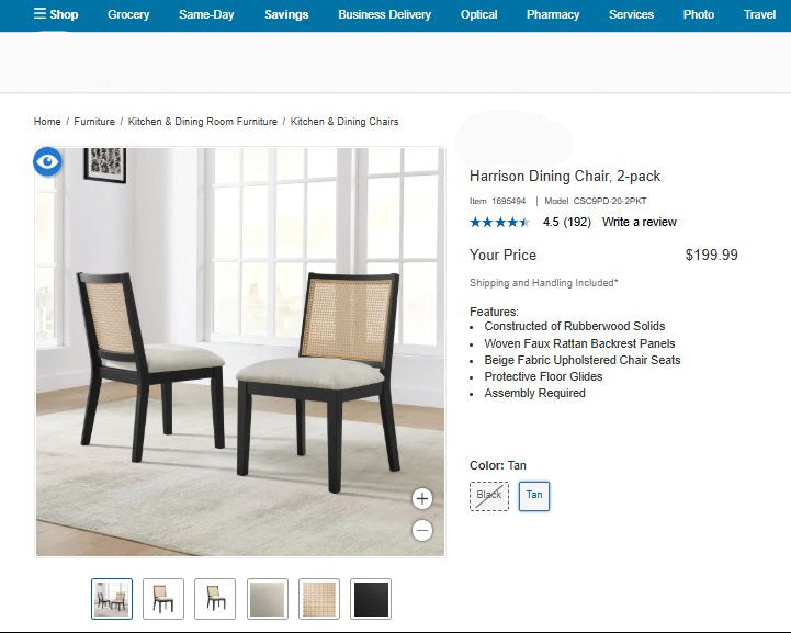 Harrison Dining Chair, 2-pack