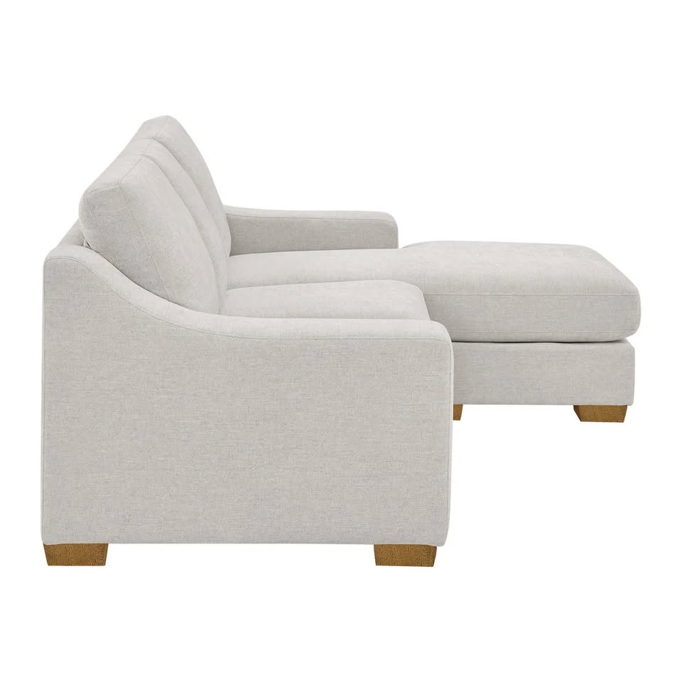 Thomasville Dillard 2-piece Fabric Sofa with Reversible Chaise - Light Gray