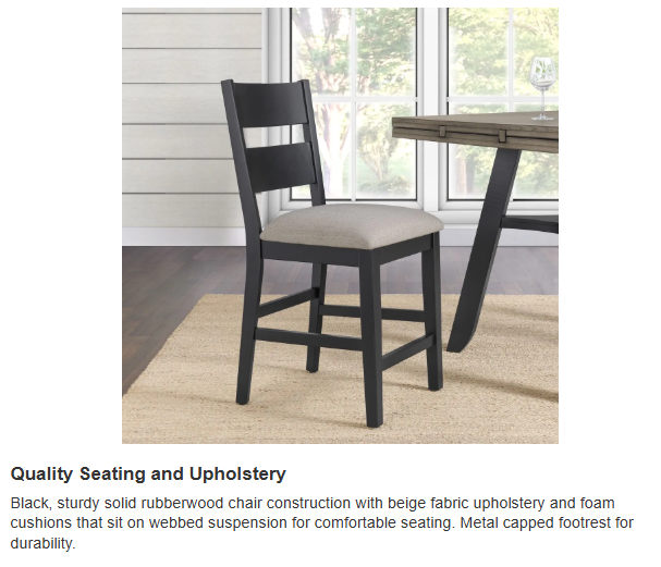 Easton Bayside - Black Counter height chair