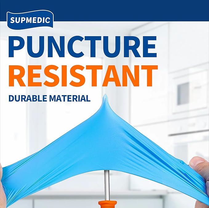 100 Nitrile Gloves Blue Powder Free Latex Free Disposable Pack