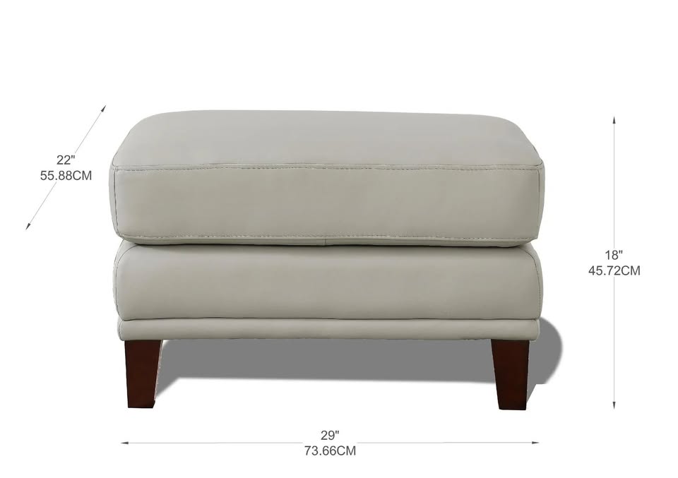 Prospera Home Jensen Top-grain Leather Sofa, Chair, and Ottoman