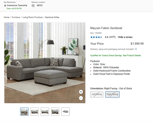 Maycen Fabric Sectional