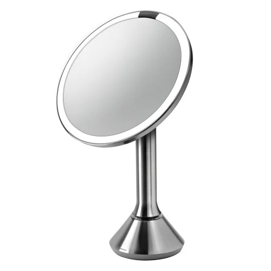 Simplehuman 8” Round LED Sensor Mirror with 5x and 10x Magnification Model ST3200