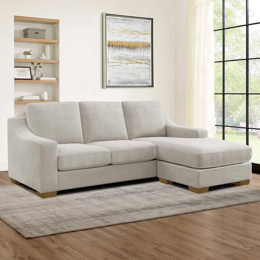 Thomasville Dillard 2-piece Fabric Sofa with Reversible Chaise - Light Gray