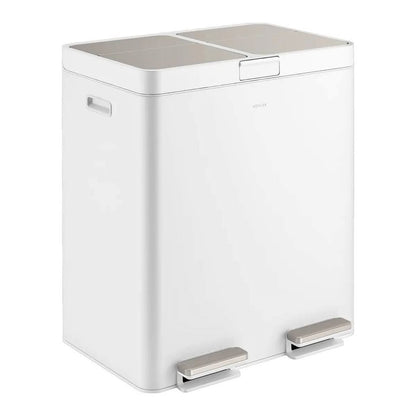 Kohler 82L Dual Bin Step Trash Can - White