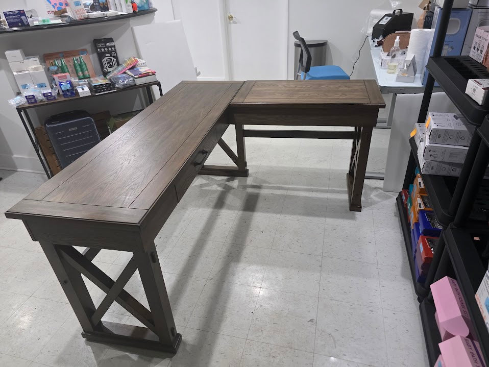 Bayside Furnishings Burke Corner Desk with Lift