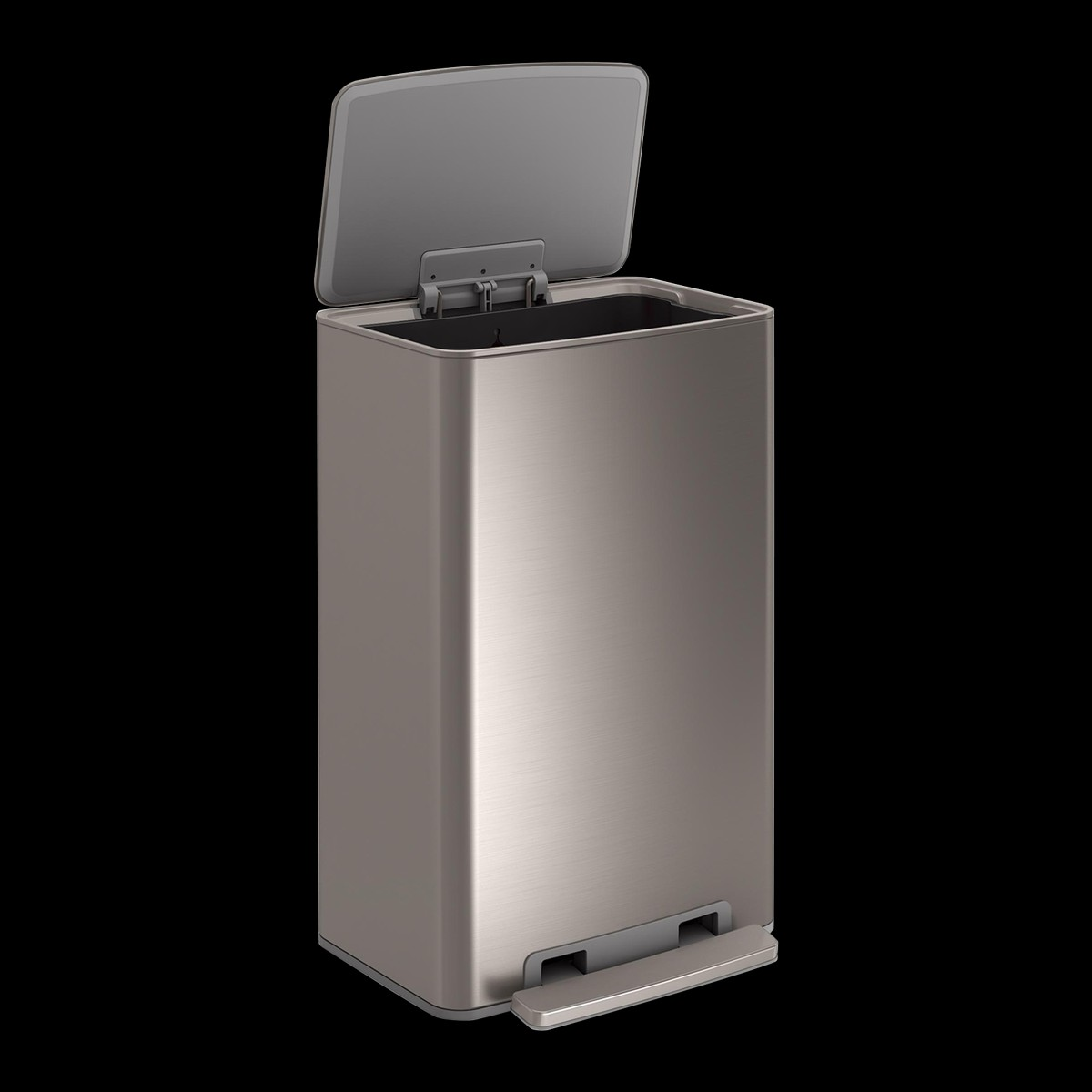 Kohler Rectangular Step Trash Can, 47 L, Stainless Steel