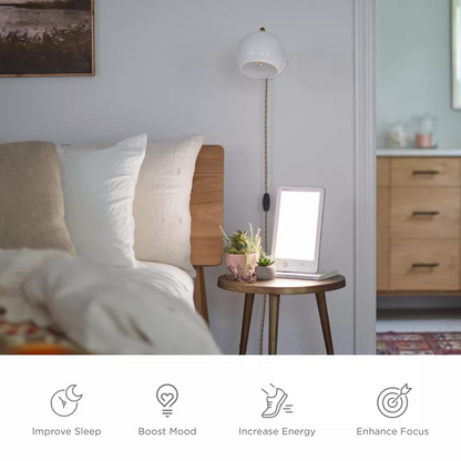 HappyLight Touch UV-Free LED Therapy Lamp 10,000 Lux White - Verilux: Seasonal Depression Relief, Wall Mountable