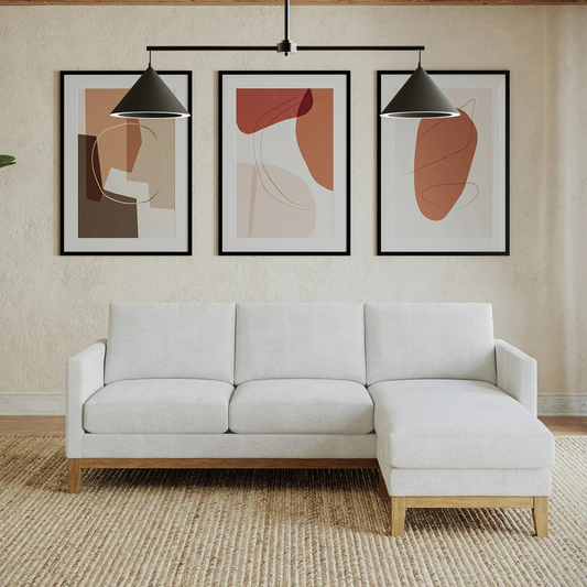 Evelynne Fabric Sectional with Ottoman – In-Box