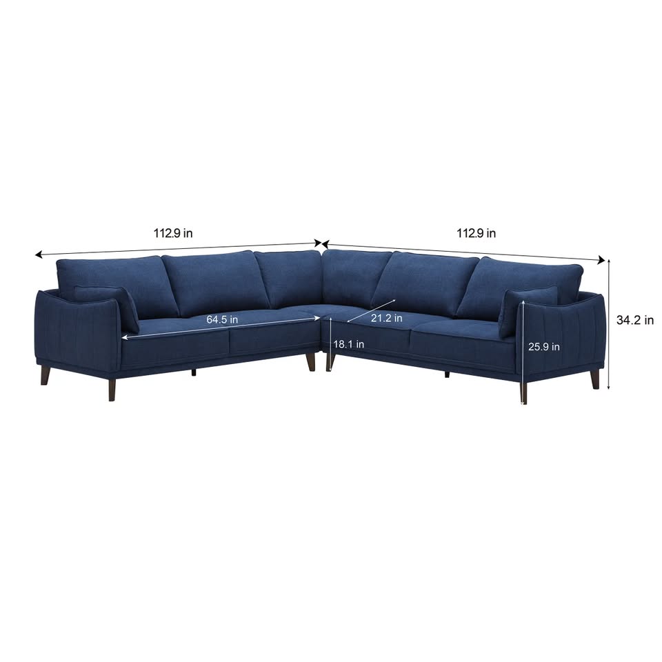 Gilman Creek Gemma Fabric Sectional - Blue