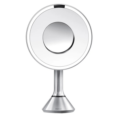 Simplehuman 8” Round LED Sensor Mirror with 5x and 10x Magnification &nbsp;Model ST3200