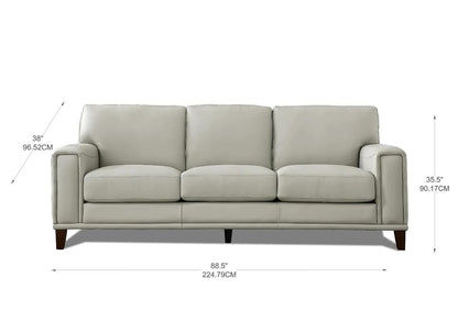 Prospera Home Jensen Top-grain Leather Sofa, Chair, and Ottoman
