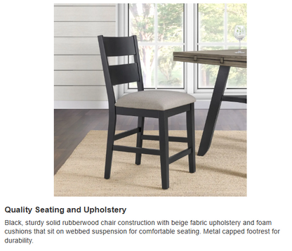 Easton Bayside - Black Counter height chair