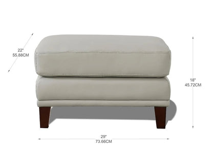 Prospera Home Jensen Top-grain Leather Sofa, Chair, and Ottoman