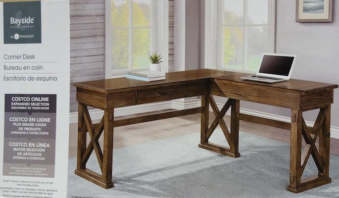 Bayside Furnishings Burke Corner Desk with Lift