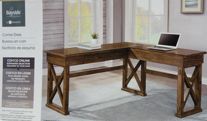 Bayside Furnishings Burke Corner Desk with Lift