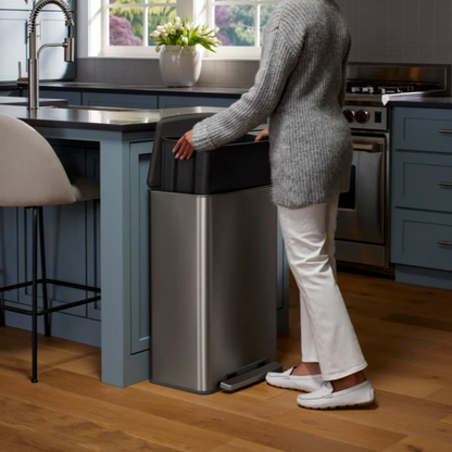 Kohler Rectangular Step Trash Can, 47 L, Stainless Steel