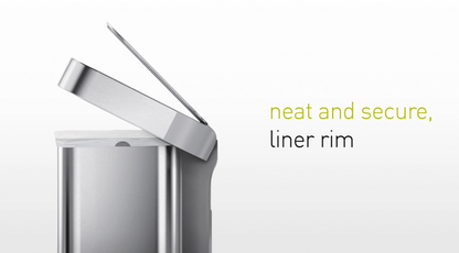 Simplehuman 58L Dual Compartment Step Can with Plastic Lid