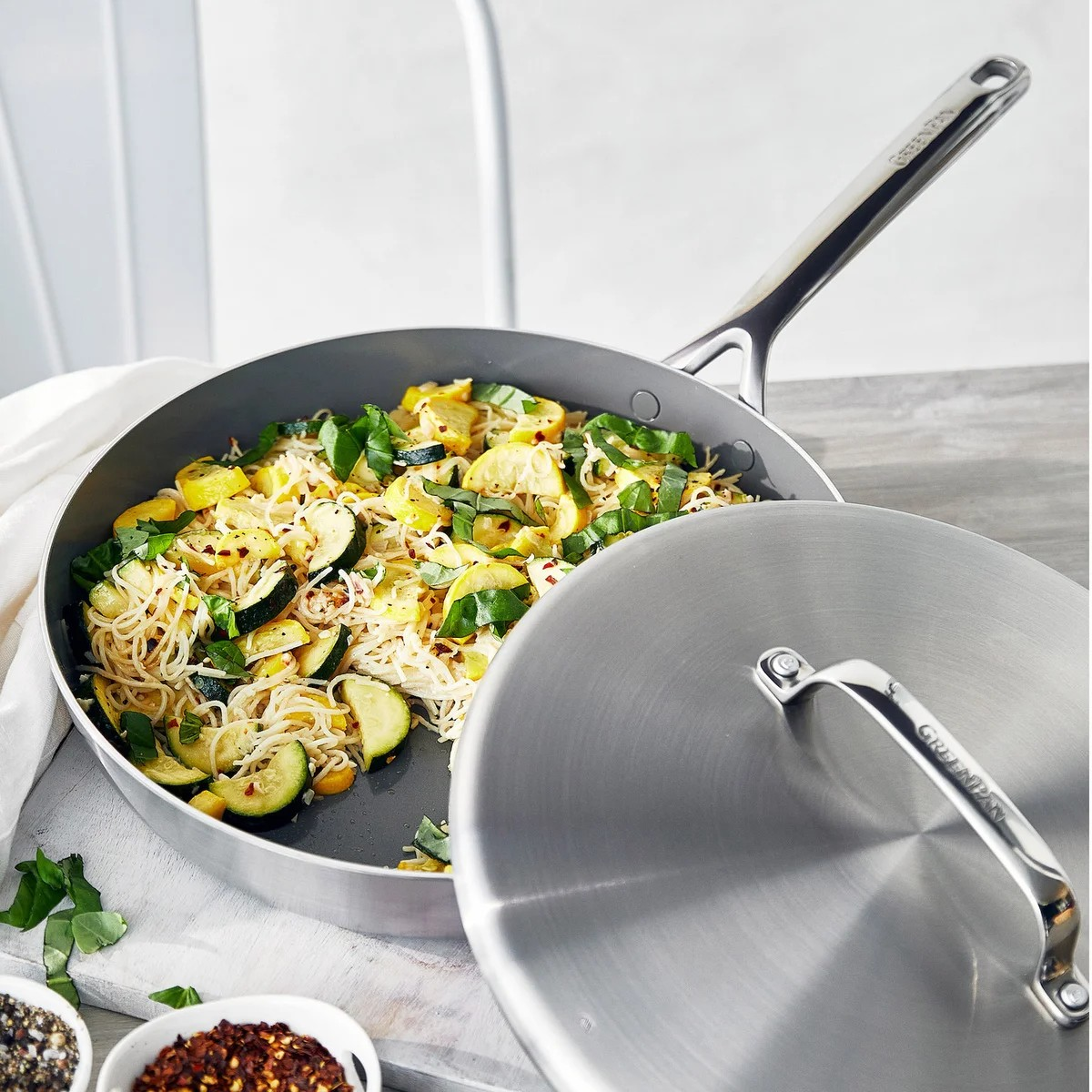 GreenPan GP5 Ceramic Non-Stick Stainless Steel 10-piece Cookware Set