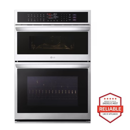 LG - WCEP6427F /00 - 1.7/4.7 cu. ft. Smart Combination Wall Oven with InstaView®, True Convection, Air Fry, and Steam Sous Vide