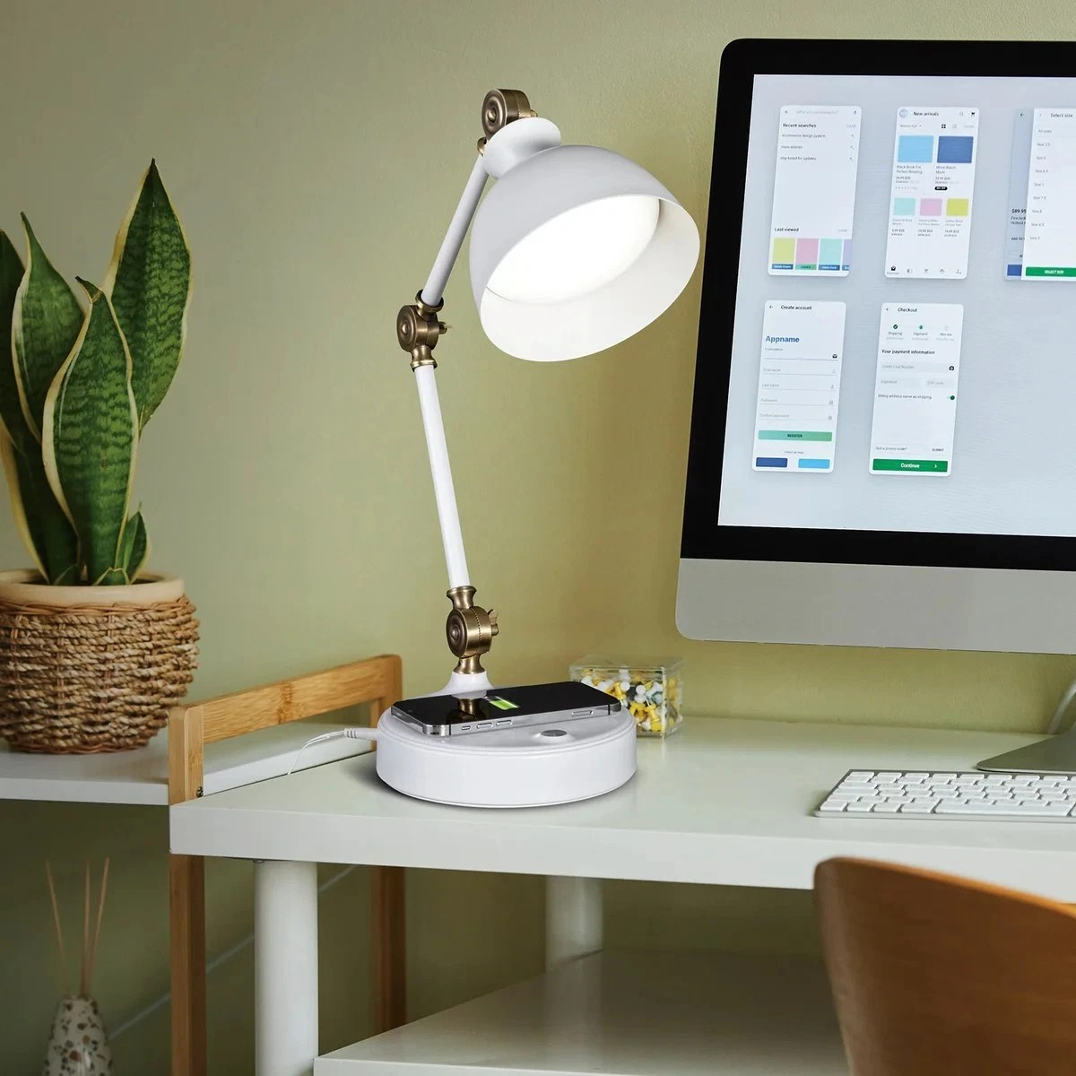 OttLite Wireless Charging LED Desk Lamp