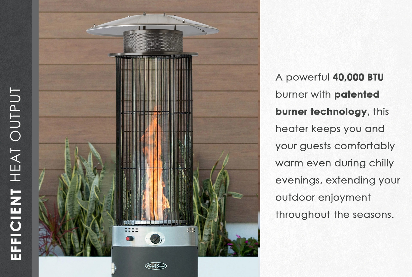 Fire Sense Spiral Flame Patio Heater