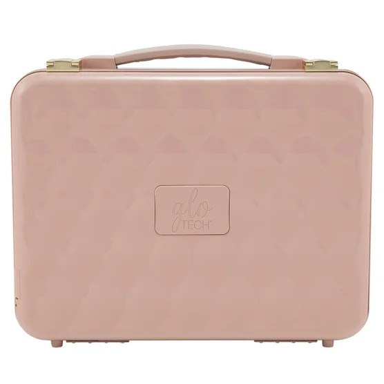 Glo Tech Beauty Case with LED Mirror, Pink