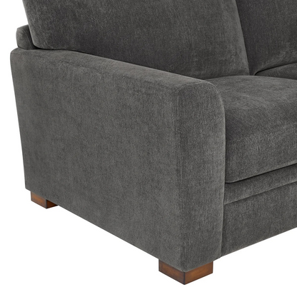 Thomasville Merran Fabric Sectional with Storage Seats and Storage Ottoman– In-Box