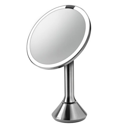 Simplehuman 8” Round LED Sensor Mirror with 5x and 10x Magnification &nbsp;Model ST3200
