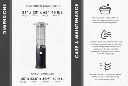 Fire Sense Spiral Flame Patio Heater