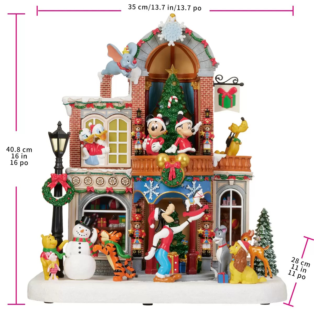 Disney 16-inch Animated Holiday Toy Shop with Holiday Music