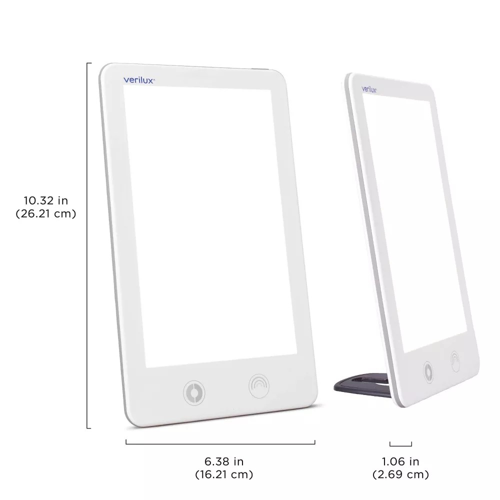 HappyLight Touch UV-Free LED Therapy Lamp 10,000 Lux White - Verilux: Seasonal Depression Relief, Wall Mountable