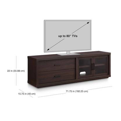 Espresso TV Stand-Better Homes and Gardens Steele TV Entertainment Center